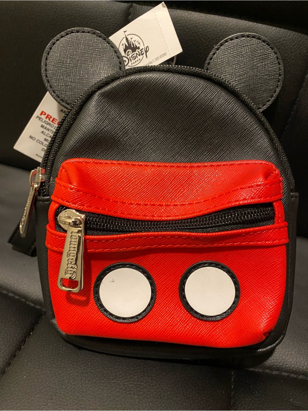 Loungefly Disney Mickey Mouse Mini Backpack with Ears Black Red BNWT